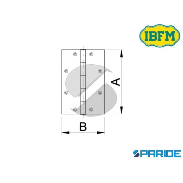CERNIERA PESANTE INOX 85X58 AVVITARE 955 IBFM