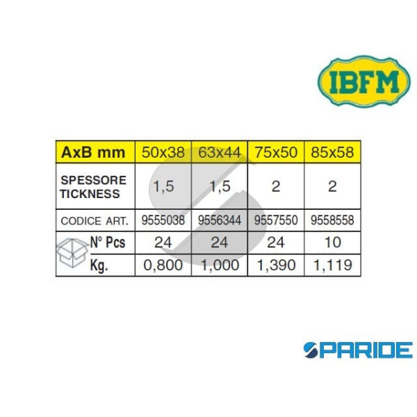 CERNIERA PESANTE INOX 85X58 AVVITARE 955 IBFM