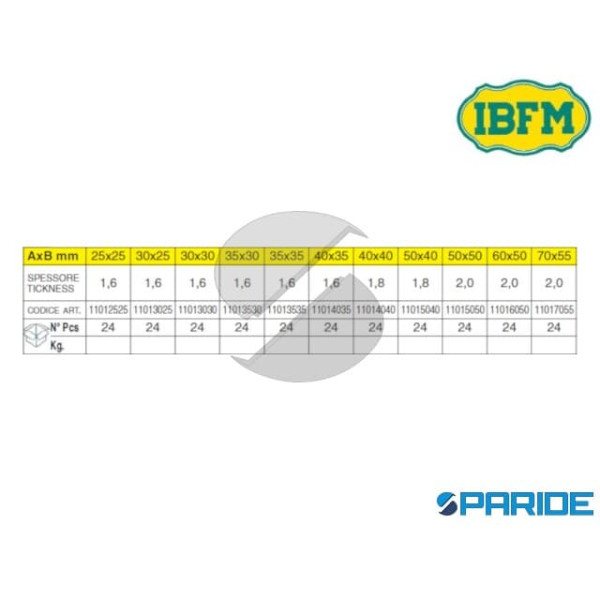 CERNIERA PIANA 50X40 MM 1101 OTTONE PER LEGNO IBFM