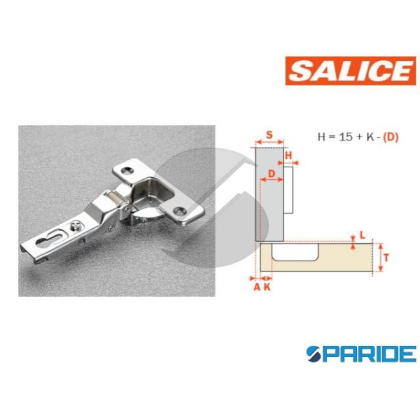 CERNIERA SALICE 94 GR PER FRIGORIFERO C2ABF99 SERI...