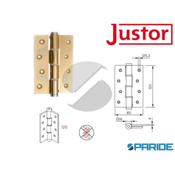 CERNIERA SEMPLICE AZIONE SA 120 SM ORO BRILLANTE JUSTOR 5394 04