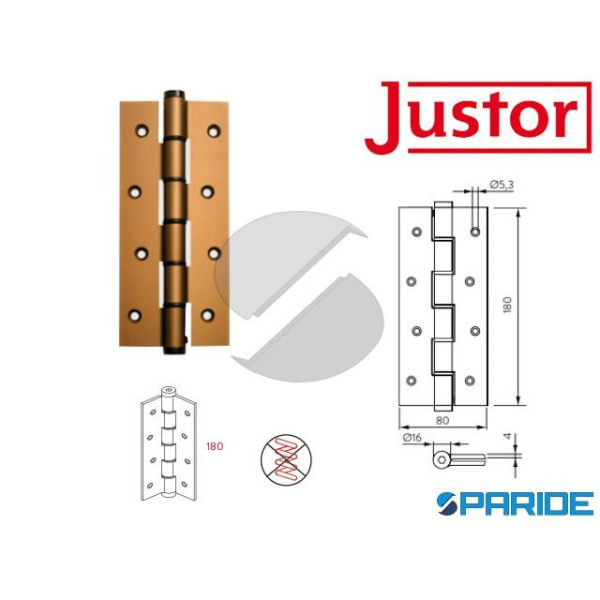 CERNIERA SEMPLICE AZIONE SA 180 SM BRONZO JUSTOR 5...