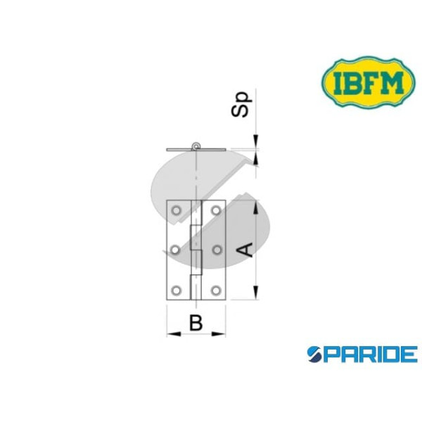 CERNIERA STRETTA 30X22 MM 450 ACCIAO ZINCATO IBFM