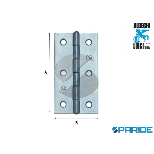 CERNIERA STRETTA 40 MM 120AZ040 ZINCATA ALDEGHI