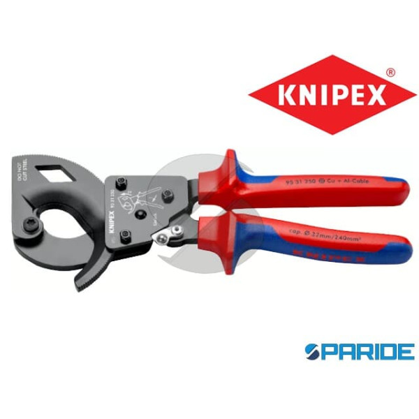 CESOIA A CREMAGLIERA 95 31 250 KNIPEX PER CAVI IN ...