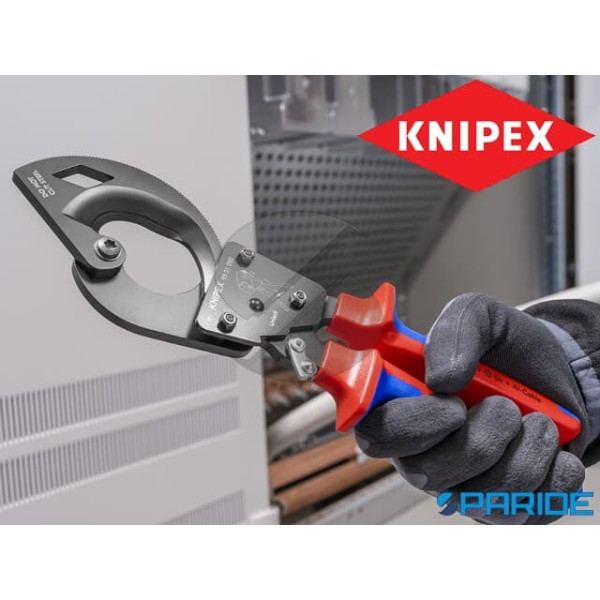 CESOIA A CREMAGLIERA 95 31 250 KNIPEX PER CAVI IN RAME E ALLUMINIO