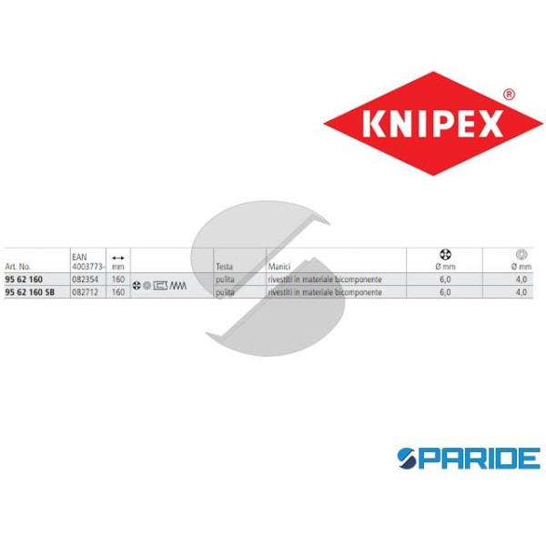 CESOIA PER FUNI E CAVI ACCIAIO 95 62 160 KNIPEX