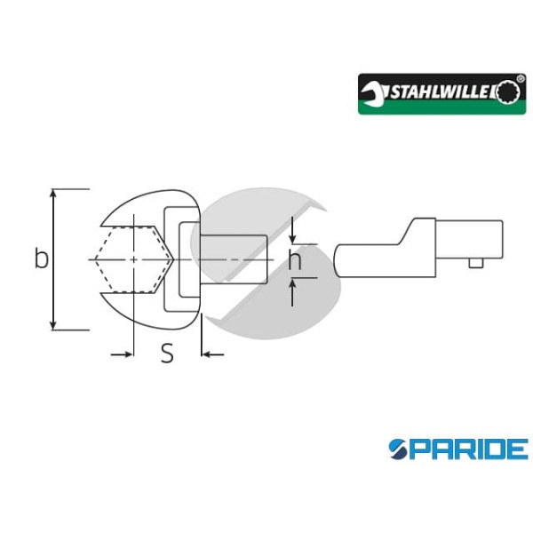 CHIAVE A BOCCA AD INNESTO 731\10 8 MM PER CHIAVI DINAMOMETRICHE STAHLWILLE