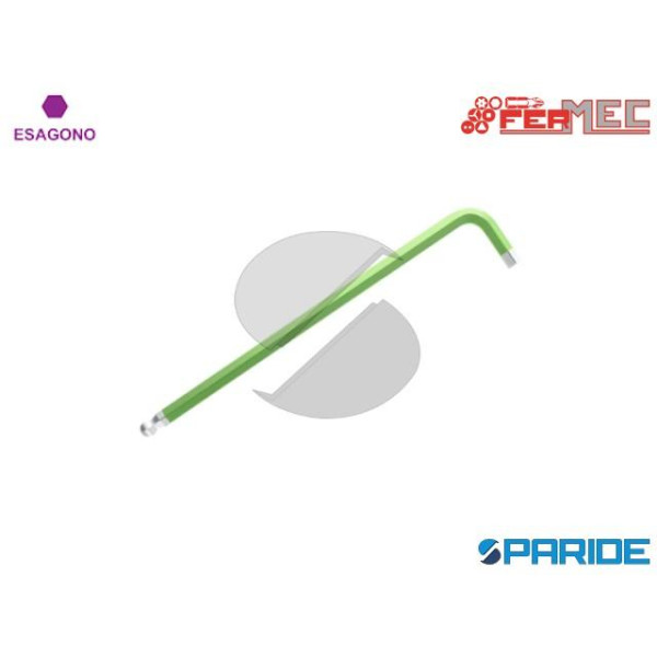 CHIAVE A BRUGOLA 2,5 MM COLORATA TESTA SFERICA 325...