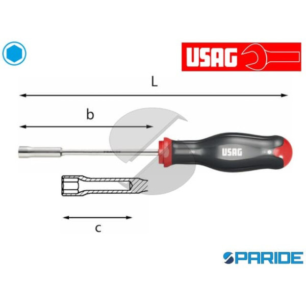 CHIAVE A BUSSOLA 299 LOGIC 5,5 ESAGONALE CON IMPUGNATURA USAG