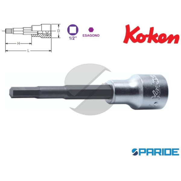 CHIAVE A BUSSOLA ESAGONALE 1\2 EN 5 MM L 100 MM 40...