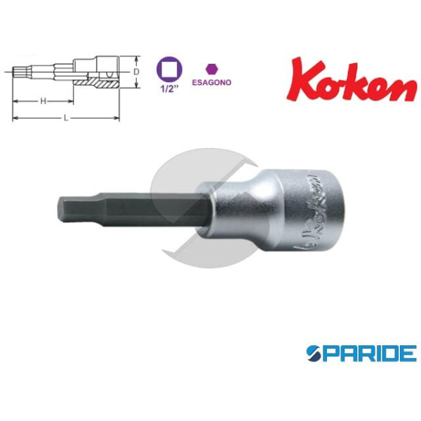 CHIAVE A BUSSOLA ESAGONALE 1\2 EN 5 MM L 75 MM 401...