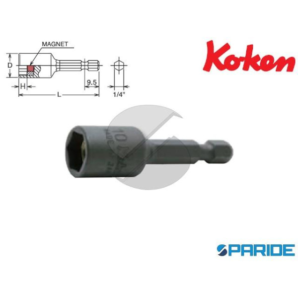 CHIAVE A BUSSOLA ESAGONALE 1\4 E 7 MM MAGNETICA 11...