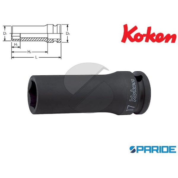CHIAVE A BUSSOLA ESAGONALE LUNGA 1\2 EN 13 MM 14300M KOKEN IMPACT