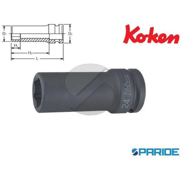 CHIAVE A BUSSOLA ESAGONALE LUNGA 3\4 EN 27 MM 1630...