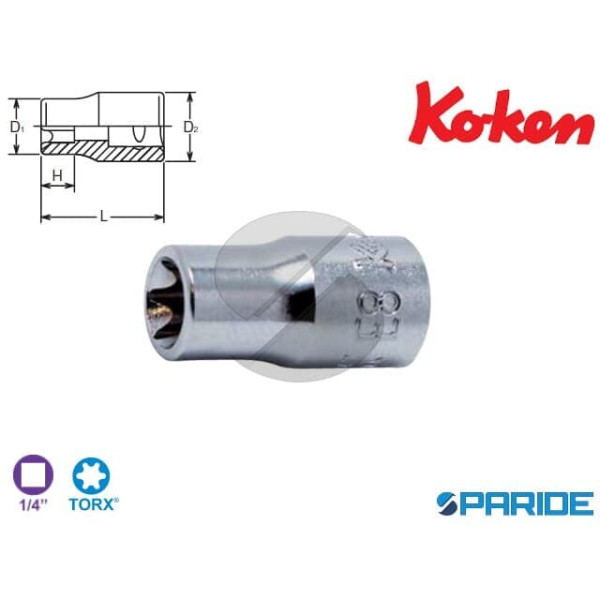 CHIAVE A BUSSOLA TORX 1\4 EN 10 2425 KOKEN