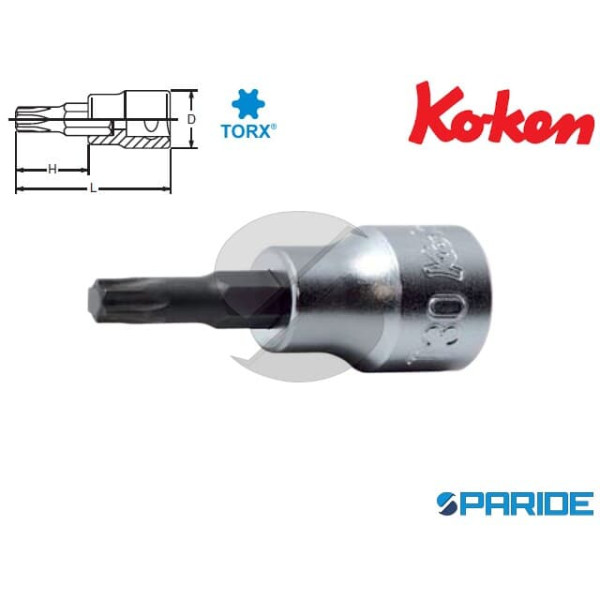 CHIAVE A BUSSOLA TORX 3\8 TX45 L 50 MM 3025.50 KOK...