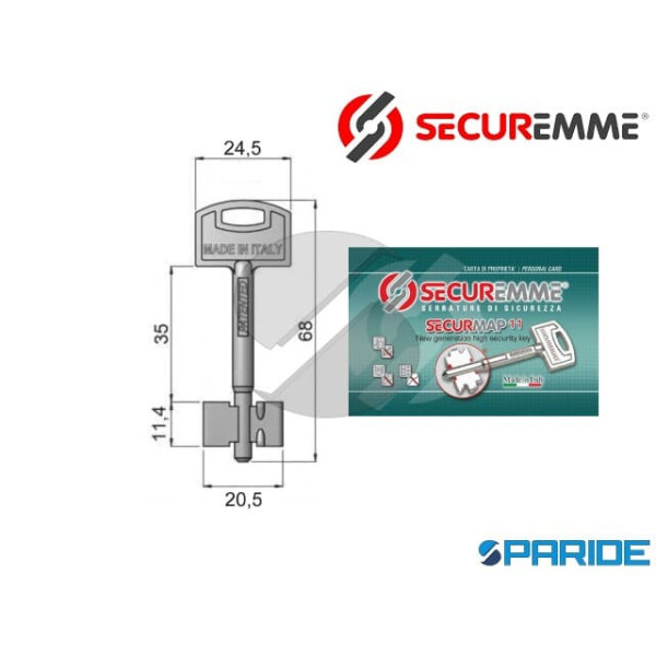 CHIAVE DOPPIA MAPPA SECURMAP11 SECUREMME PATENTED ...