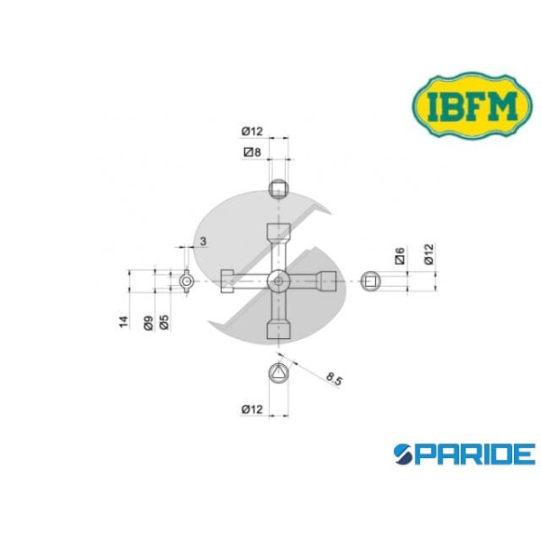 CHIAVE IN ZAMA 4 FUNZIONI 028 IBFM