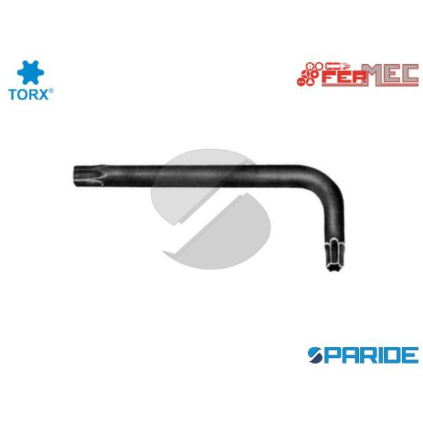 CHIAVE TORX PIEGATA BRUNITA TX 10 L 56 MM 600-T10 ...