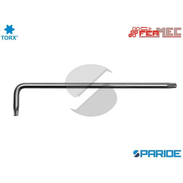 CHIAVE TORX PIEGATA NICHELATA TX 10 L 90 MM 6060-T...