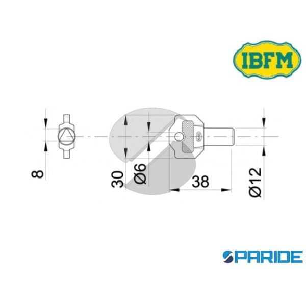 CHIAVE TRIANGOLARE PER TAVELLINO 021AT IBFM PLASTICA