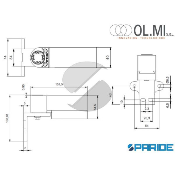 CHIUDICANCELLO OLEODINAMICO EASY 108 S REGOLABILE OLMI