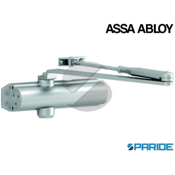 CHIUDIPORTA AEREO DC120 ASSA ABLOY ARGENTO CON BRA...