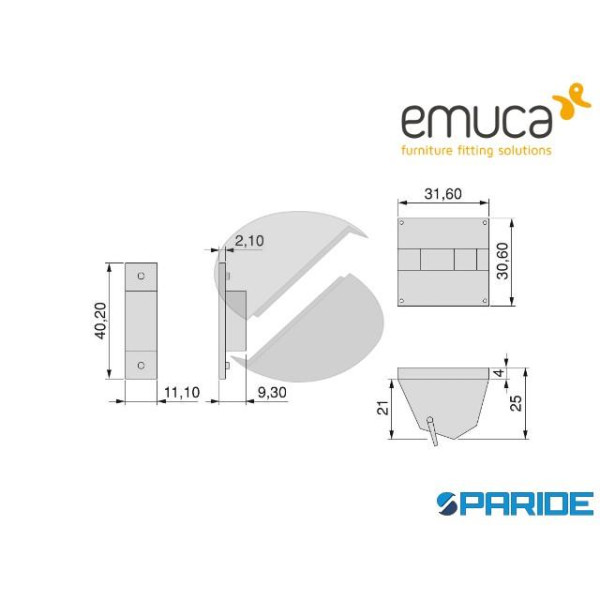 CHIUSURA MAGNETICA REVALOCK 8930715 EMUCA PER MOBILI