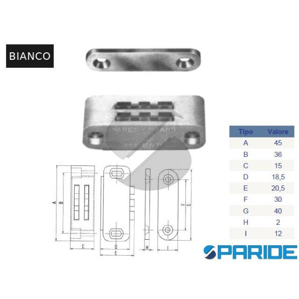 CHIUSURA MAGNETICA UC14 BIANCO A BATTUTA VAREC