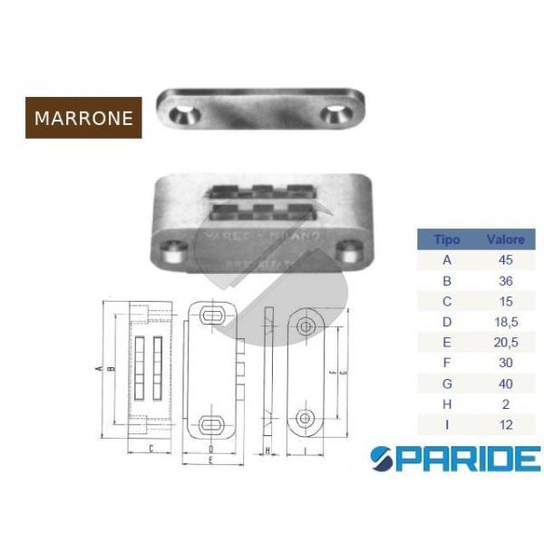 CHIUSURA MAGNETICA UC14 MARRONE A BATTUTA VAREC