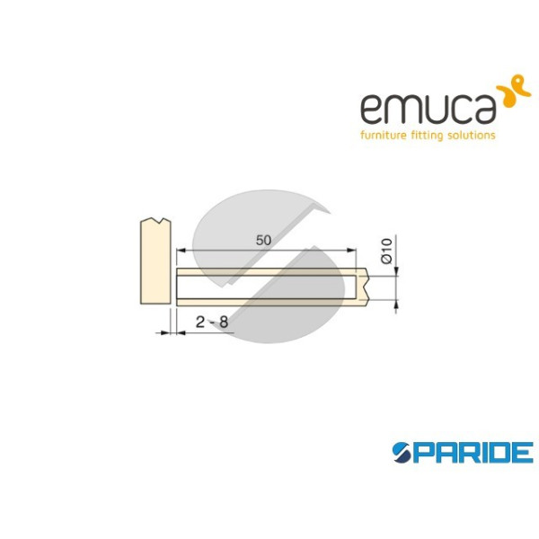 CHIUSURA AMMORTIZZATA PUSH LATCH L 50 MM GRIGIA 2001921 EMUCA