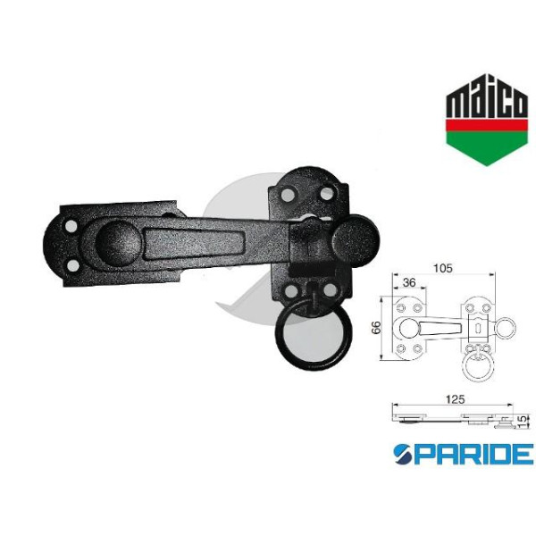 CHIUSURA SEMPLICE ANELLO MANIGLIA DX\SX 14033 PER SCURI IN LEGNO MAICO