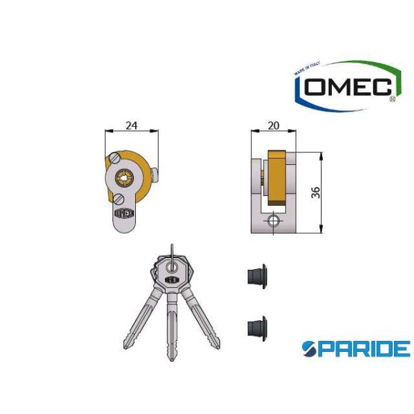 CILINDRO A SPILLO 4052 CON SUPPORTO OMEC