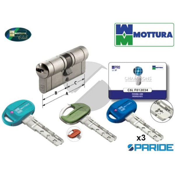 CILINDRO DOPPIO L 60 CHAMPIONS PRO MOTTURA ARMO RI...