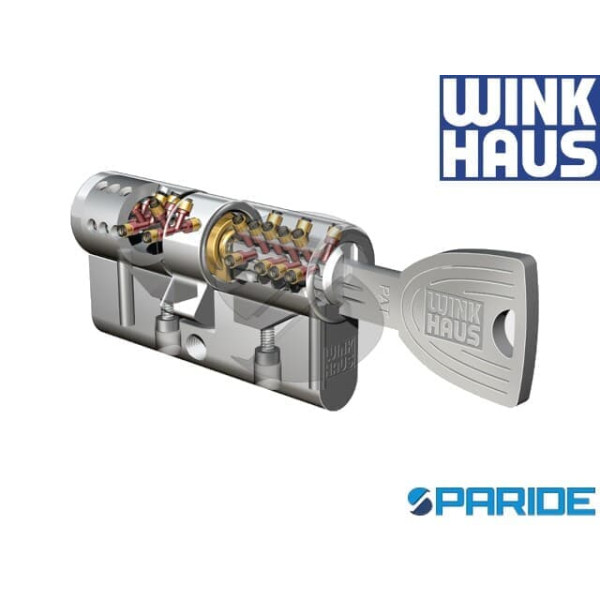 CILINDRO DOPPIO L 60 X-TRA WINKHAUS INOX SATIINATO SKG3 A=30 B=30 FRIZIONATO 5 CHIAVI