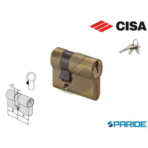 CILINDRO MEZZO L 40 0G304 02 OTTONE CISA A=30 B=10