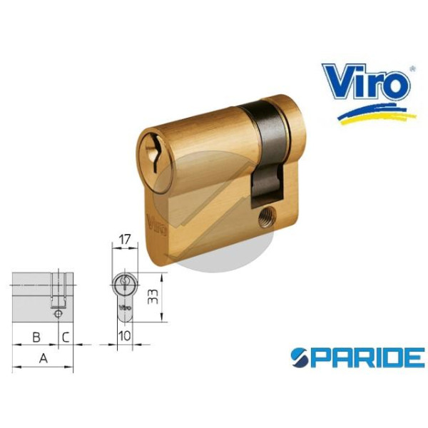 CILINDRO MEZZO L 41 772 33\8 OTTONE VIRO A=33 B=8