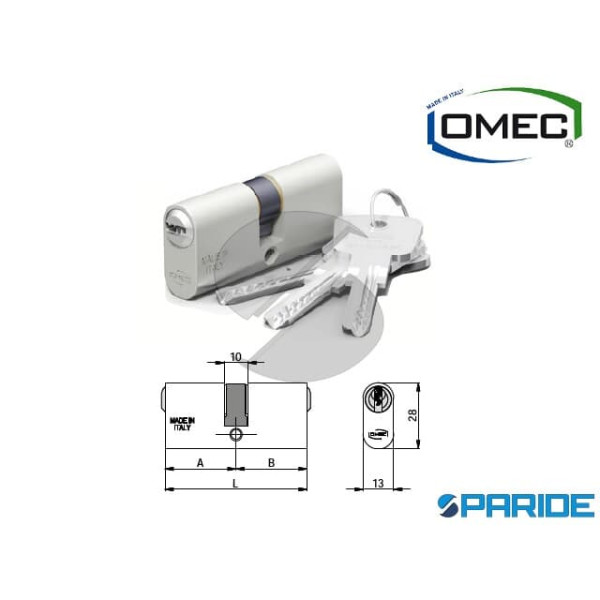 CILINDRO OVALE L 54 140 27 27 OMEC ALLUMINIO A=27 ...