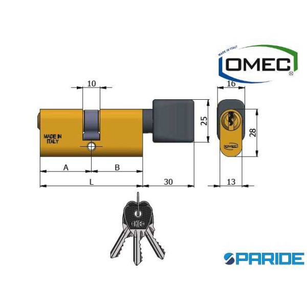 CILINDRO OVALE L 54 143 03 POMOLO OMEC 27 27