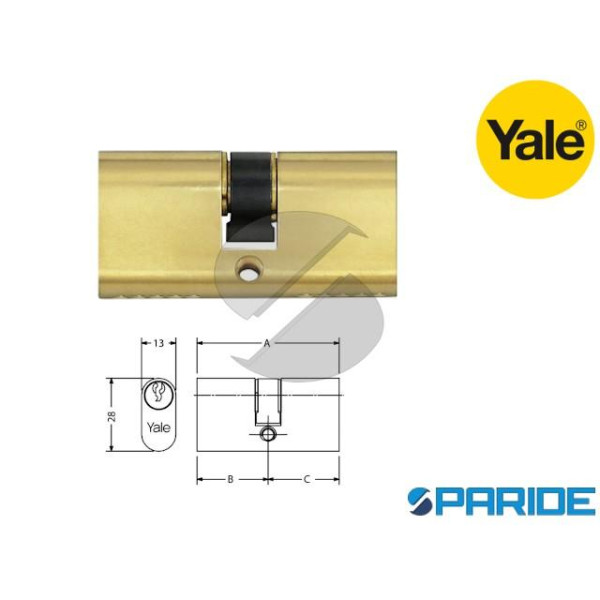CILINDRO OVALE L 55 2608C55 YALE OTTONE 27,5 27,5 ...