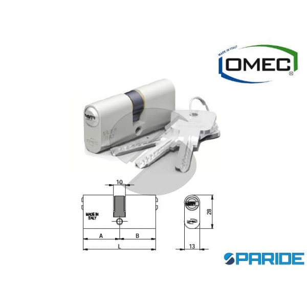 CILINDRO OVALE L 60 240 30 30 SICUREZZA OMEC A=30 ...