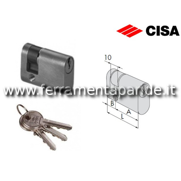 CILINDRO OVALE MEZZO L 38 08220 02 0 12 KA NICHELA...