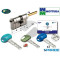 CILINDRO PER POMOLO L 100 CHAMPIONS PRO MOTTURA ARMO RIARMO B=70 C=30 NICHELATO 5 CHIAVI