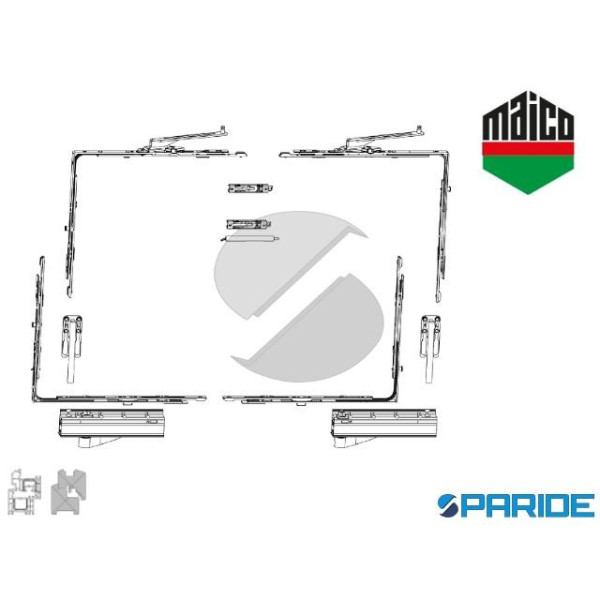 CONFEZIONE BASE RS-CF 160 KG SX 455507 MAICO I 9 SCORREVOLE PARALLELO