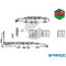 CONFEZIONE CARRELLI 22X42 HS 300 KG 103773 SENZA SPAZZOLE E PERNI DI CHIUSURA NERO MAICO