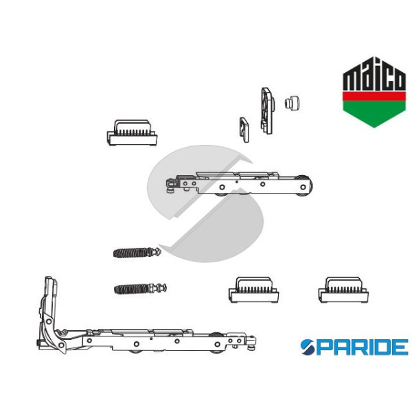 CONFEZIONE CARRELLI HS 18X30 200 KG 102206 MAICO ARGENTO
