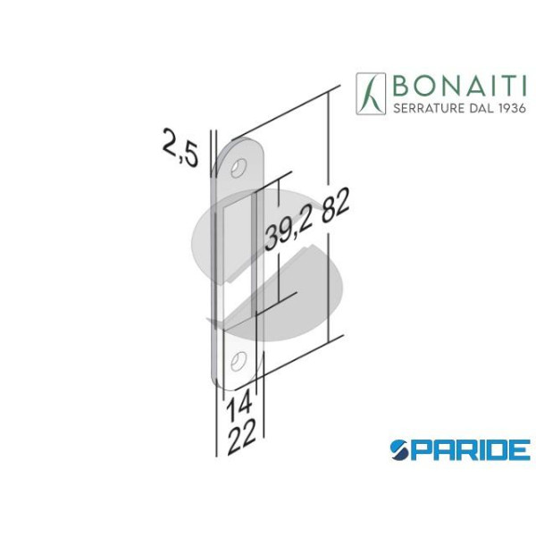 CONTROPIASTRA 183 B BITTER BONAITI CROMO SATINATO ...