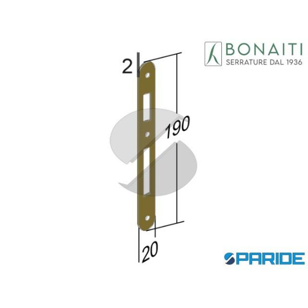 CONTROPIASTRA 200 PATENT PICCOLA BONAITI OTTONATO ...