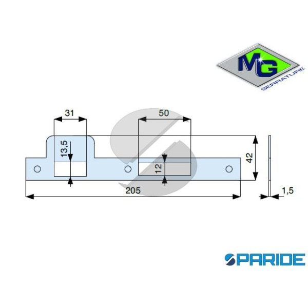 CONTROPIASTRA 740 ACCIAIO BRONZATO A7000AB MG